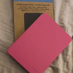 Pink Leather Tablet Cover